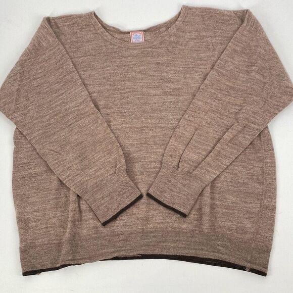Vintage Sheperd Wool Crew‎ Neck Pullover Sweater Light Brown M - Picture 1 of 9
